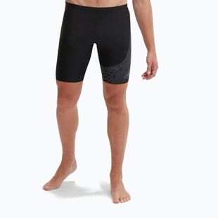 Speedo Medley Logo Swim Jammer da uomo nero/bianco americano