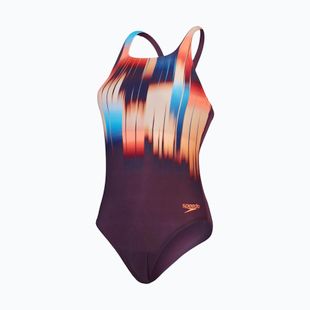 Costume intero Speedo Digital Printed Medalist prugna dandy/sirena rosso/nettarina/picton