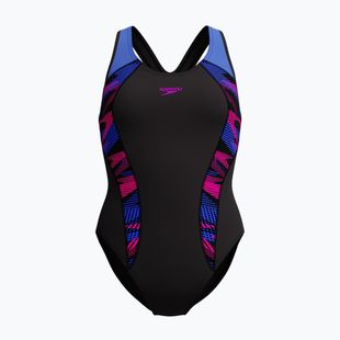 Costume da bagno intero donna Speedo Placement Laneback zoom boom placement/speedo black