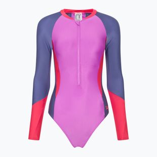 Speedo Colour Block - costume da bagno intero da donna, colore viola neon