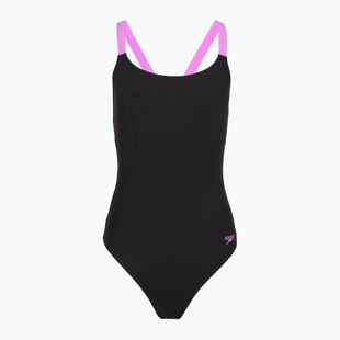 Costume da bagno intero da donna Speedo Shaping Crossback neon violet