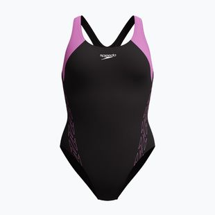 Costume da bagno intero da donna Speedo HyperBoom Splice Racerback neon violet
