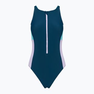 Speedo costume da bagno intero donna Zip Colorblock verde scuro