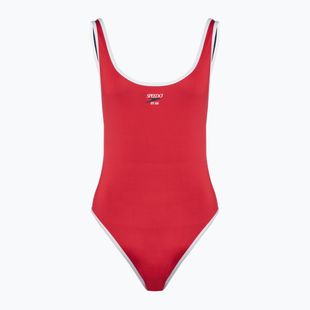 Speedo costume intero donna Solid Bound Scoop alto rischio rosso