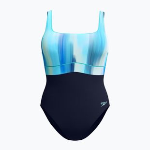 Costume da bagno intero donna Speedo Shaping Contour Eclipse Printed true navy/berry
