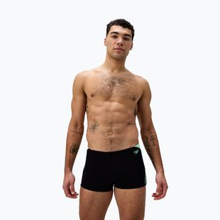 Speedo Hyper Boom Splice boxer nuoto uomo nero/verde alfa