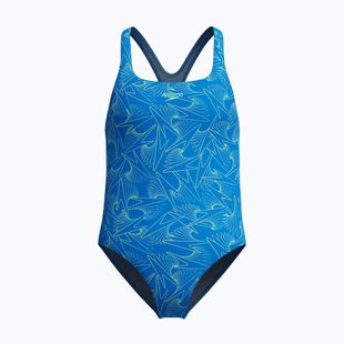 Costume da bagno intero per bambini Speedo HyperBoom Allover Medalist lagoon blue/celeste