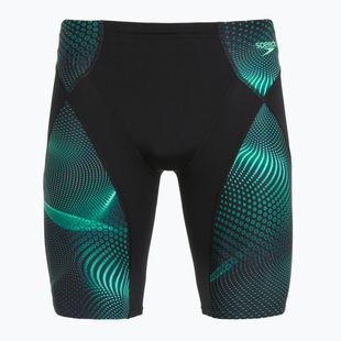 Speedo Endurance+ Max Compression Uomo Swim Jammer nero/turchese gemma