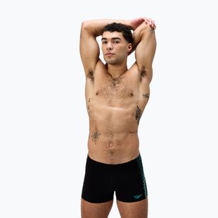 Speedo uomo Endurance+ Tech Panel Aquashort nero/turchese gemma boxer nuoto