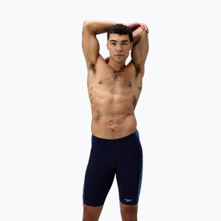 Maglia da nuoto Speedo Endurance+ Tech Panel Uomo, blu navy/zucchero