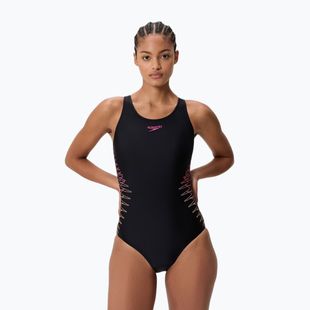 Costume da bagno intero da donna Speedo Placement Muscleback anthracite