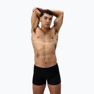 Speedo Medley Logo Aquashort boxer nuoto uomo nero/grigio piombo