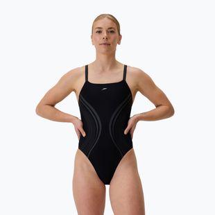 Speedo costume da bagno intero donna Stampato Active back nero