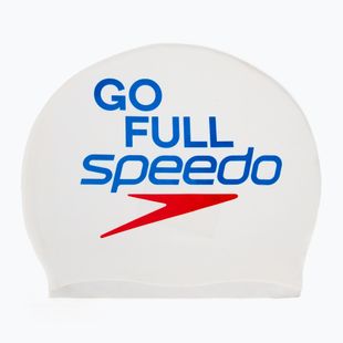Speedo Cuffia in silicone stampato speedo white go full speedo