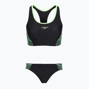 Costume da bagno due pezzi da donna Speedo Placement Raceback 2pc anthracite/clover