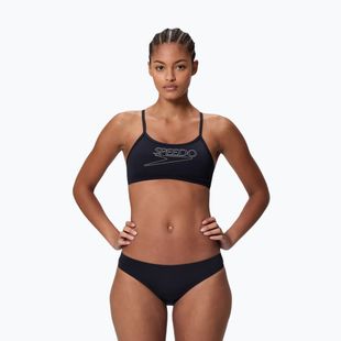 Bikini donna Speedo Endurance+ Logo Thin Strap anthracite