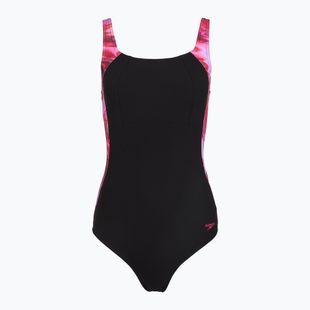 Costume da bagno intero donna Speedo Shaping LunaLustre Printed anthracite/ruby