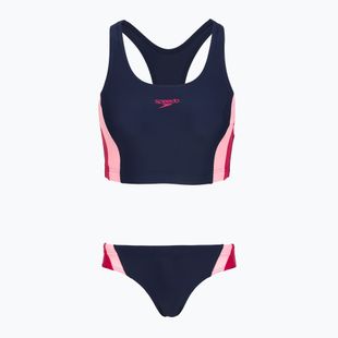 Costume da bagno intero donna Speedo Colourblock Splice 2.0 peacoat/pink