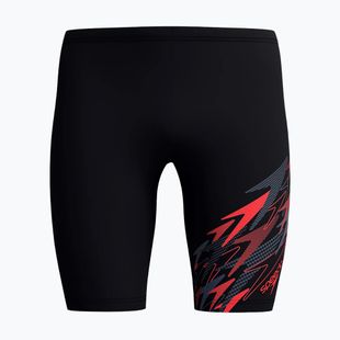 Costume da gara uomo Speedo Medley Logo Jammer anthracite/hrr