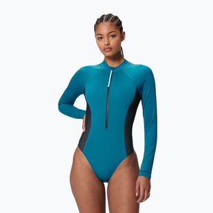 Costume intero da donna Speedo Scuba Flex Zip border blue/black