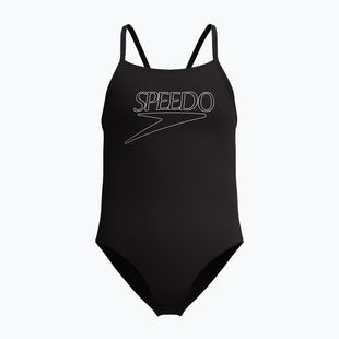 Costume da nuoto intero per bambini Speedo Endurance+ Logo Thinstrap anthracite