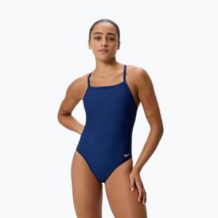 Costume intero da donna Speedo Solid EnduraSoft Turnback team navy