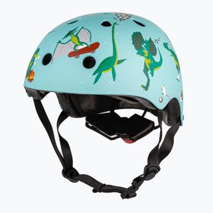 Casco da bici per bambini Hornit Jurassic turchese/multicolore