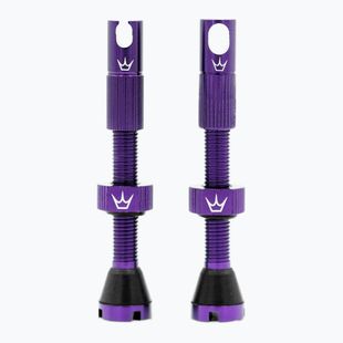 Peaty's X Chris King MK2 Valvole Presta Tubeless Set 42 mm viola