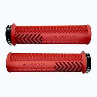 Manopole manubrio Peaty's Monarch Knurl Thin rosso