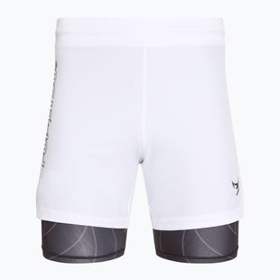 Pantaloncini da allenamento da uomo FUMETSU Icon Dual Layer Fight bianco