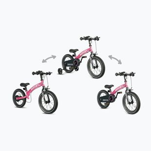 Bicicletta per bambini Qplay Miniby 3in1 rosa