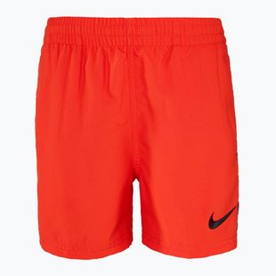 Pantaloncini da bagno Nike Logo Tape 4'' Volley da bambino rosso picante