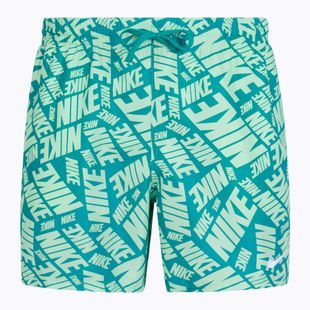 Pantaloncini da bagno Nike Tossed 5" Volley da uomo verde vapore