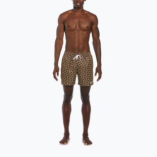 Pantaloncini da bagno Nike Swoosh Link 5" Volley Uomo cacao wow