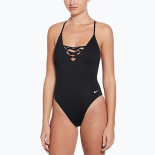 Costume intero da donna Nike Sneakerkini 2.0 Crossback nero