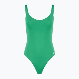 Costume intero da donna Nike Essential con scollo a V, verde stadio