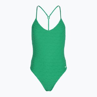 Costume intero donna Nike Swoosh Link Y-Back verde stadio