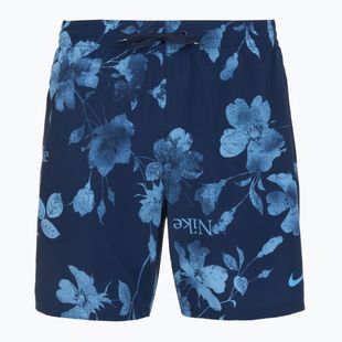 Pantaloncini da bagno Nike Fine Floral 7" Volley da uomo, mezzanotte marina
