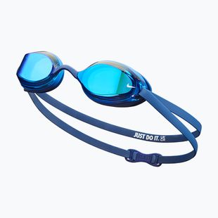 Occhialini da nuoto Nike Legacy Comfort Mirrored midnight navy