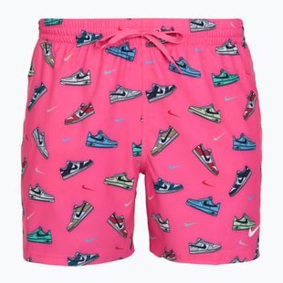 Pantaloncini da bagno uomo Nike Multi Print 5" Volley pinksicle