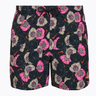 Pantaloncini da bagno uomo Nike Multi Poppy Print 5" Volley black