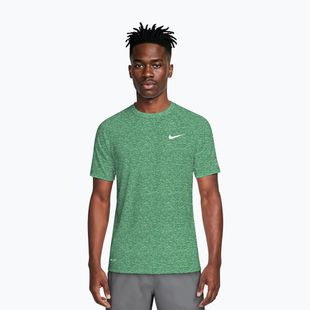 Maglietta da nuoto da uomo Nike Heather Hydroguard malachite