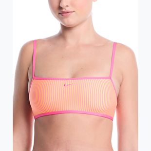 Parte superiore del costume da bagno Nike Ripple Texture Bralette Classic Bikini pink glow