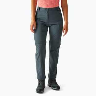 Pantaloni da trekking da donna REGATTA Travel Light Z/O Packaway II grigio foca
