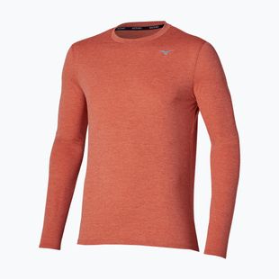 Longsleeve da running uomo Mizuno Core Impulse Long Sleeve Tee ginger
