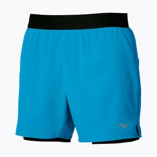 Pantaloncini da corsa da uomo Mizuno Core 5.5 Inches 2In1 blue jewel