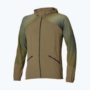 Giacca da corsa da uomo Mizuno Active Alpha Hooded Jacket martini olive
