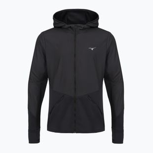 Giacca da corsa da uomo Mizuno Active Warmalite Hybrid Full Zip Hooded Long Sleeve Top black