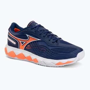 Scarpe da tennis uomo Mizuno Wave Enforce Tour 2 CC beacon blue/white/lava orange