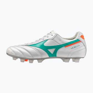 Scarpe da calcio Mizuno Morelia II Japan FG white/arcadia/lava orange